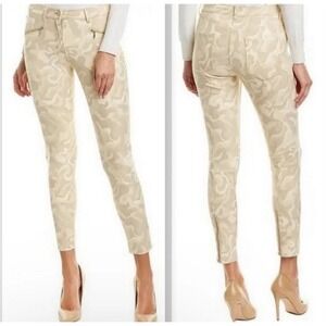 J McLaughlin Baxter Moto Tan Camo Regiment Skinny Pant Rear Ankle Zips SZ 12